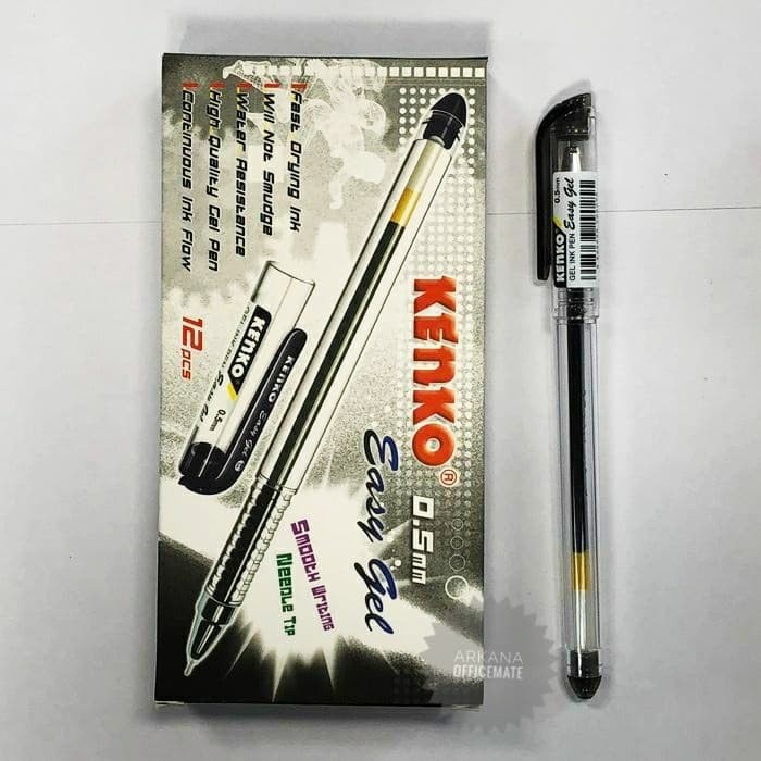 Pulpen Gel Kenko Hitam